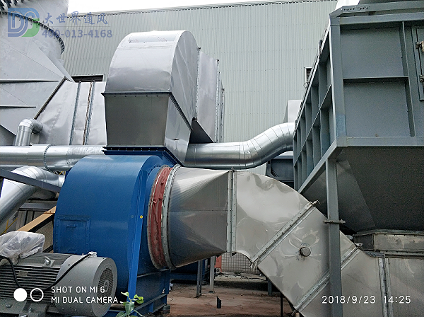 處理工廠有機廢氣通風管道-{大世界通風}